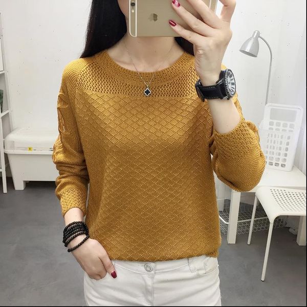 with round collar and loose women sweaters lace hollow out fairy fashion pullover in spring autumn of, White;black
with round collar and loose women sweaters lace hollow out fairy fashion pullover in spring autumn of, White;black