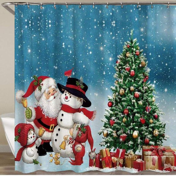 shower curtain,christmas snowman santa claus winter xmas tree gift,polyester fabric waterproof bath curtains hooks included - 72
shower curtain,christmas snowman santa claus winter xmas tree gift,polyester fabric waterproof bath curtains hooks included - 72