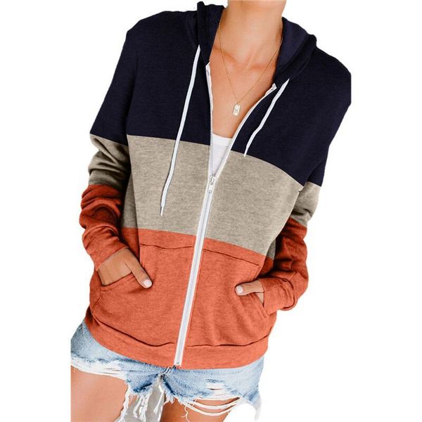 women's hoodies & sweatshirts women autumn contrasting color casual zip-up long sleeve pocket hooded sweatshirt vintage drawstring hood, Black
women's hoodies & sweatshirts women autumn contrasting color casual zip-up long sleeve pocket hooded sweatshirt vintage drawstring hood, Black