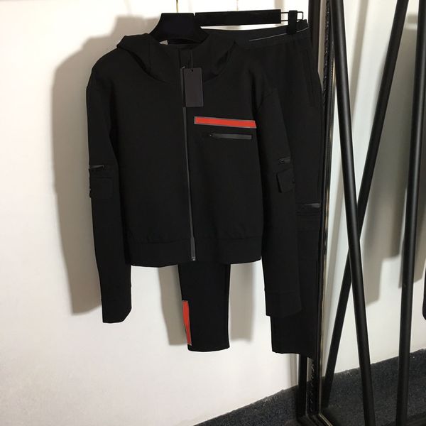 1116 2022 runway spring autumn brand same style women's two piece pants hooded zipper black long sleeve womens clothes meiyi, White
1116 2022 runway spring autumn brand same style women's two piece pants hooded zipper black long sleeve womens clothes meiyi, White