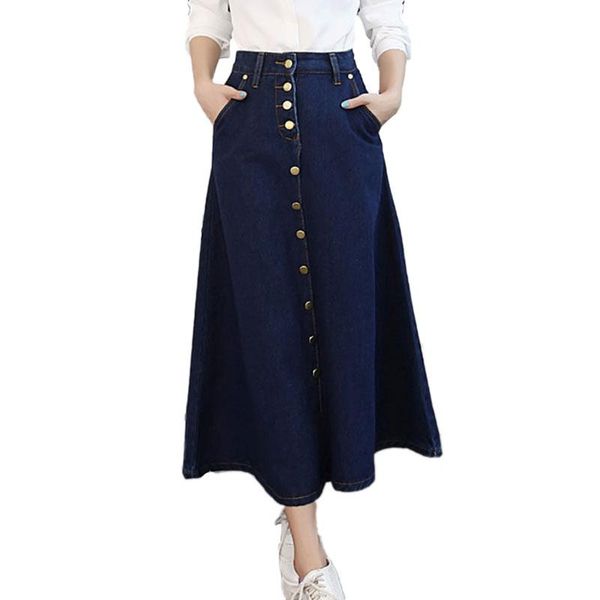 skirts 2021 fashion long mid-calf a-line women spring and autumn cotton single-breasted s-2xl jeans skirt, Black
skirts 2021 fashion long mid-calf a-line women spring and autumn cotton single-breasted s-2xl jeans skirt, Black