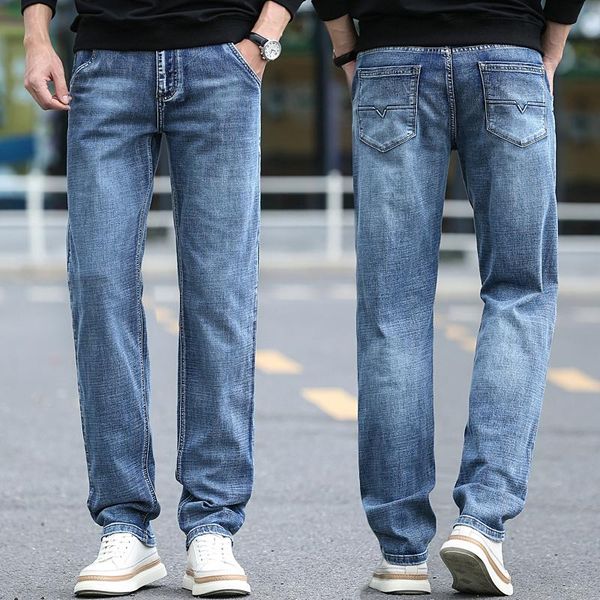 men's jeans autumn and winter retro classic style fashion casual fitted version stretch denim pants male brand trousers, Blue
men's jeans autumn and winter retro classic style fashion casual fitted version stretch denim pants male brand trousers, Blue