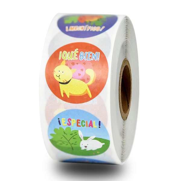 500pcs spanish reward stickers cute animals sticker roll for kids 1 inch round motivational stickers for school praise kids
500pcs spanish reward stickers cute animals sticker roll for kids 1 inch round motivational stickers for school praise kids