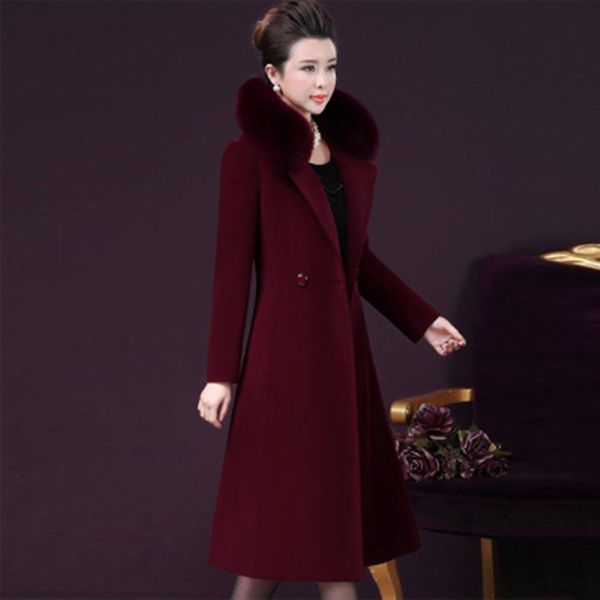 Women's Wool & Blends Autumn Winter Women Fashion Coat Imitation Fur Collar Mid-length Outerwear Slim Plus Size 5XL Female Basic RKO7, Black
Women's Wool & Blends Autumn Winter Women Fashion Coat Imitation Fur Collar Mid-length Outerwear Slim Plus Size 5XL Female Basic RKO7, Black