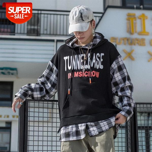 american fashion trendy plaid stitching sweater loose oversize graffiti character print hooded men and women #w78y, Black
american fashion trendy plaid stitching sweater loose oversize graffiti character print hooded men and women #w78y, Black