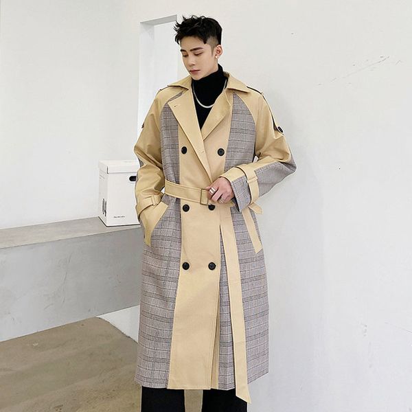 men's jackets men plaid splice business casual double breasted belt loose trench coat outerwear male vintage streetwear jacket overcoat, Black;brown
men's jackets men plaid splice business casual double breasted belt loose trench coat outerwear male vintage streetwear jacket overcoat, Black;brown