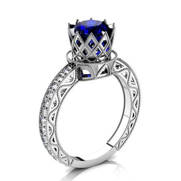 cluster rings fashion hollow engraved crown jewelry with blue crystal ring female court style wedding engagement, Golden;silver
cluster rings fashion hollow engraved crown jewelry with blue crystal ring female court style wedding engagement, Golden;silver