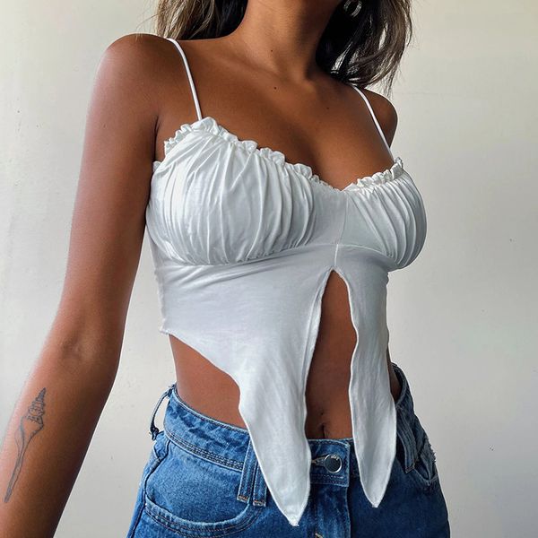 women y2k ruched camisole female suspenders strap crop ladies e-girl camis summer aesthetics streetwear 210517, White
women y2k ruched camisole female suspenders strap crop ladies e-girl camis summer aesthetics streetwear 210517, White
