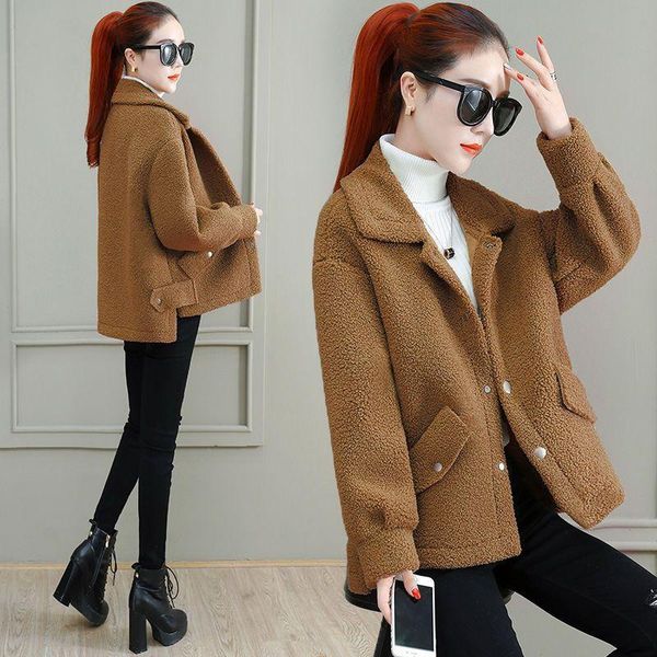 women's jackets coats korean version of loose-fit autumn and winter woolen coat, Black;brown
women's jackets coats korean version of loose-fit autumn and winter woolen coat, Black;brown