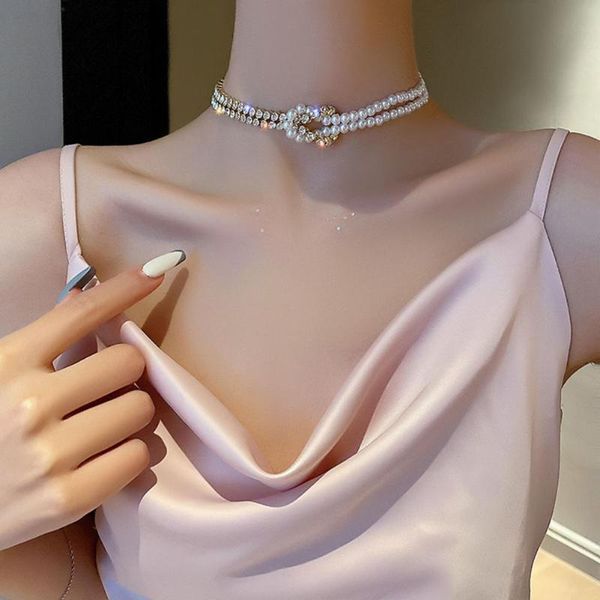 chains choker lustre faux pearls jewelry women double layers patchwork chain necklaces for mother day, Silver
chains choker lustre faux pearls jewelry women double layers patchwork chain necklaces for mother day, Silver