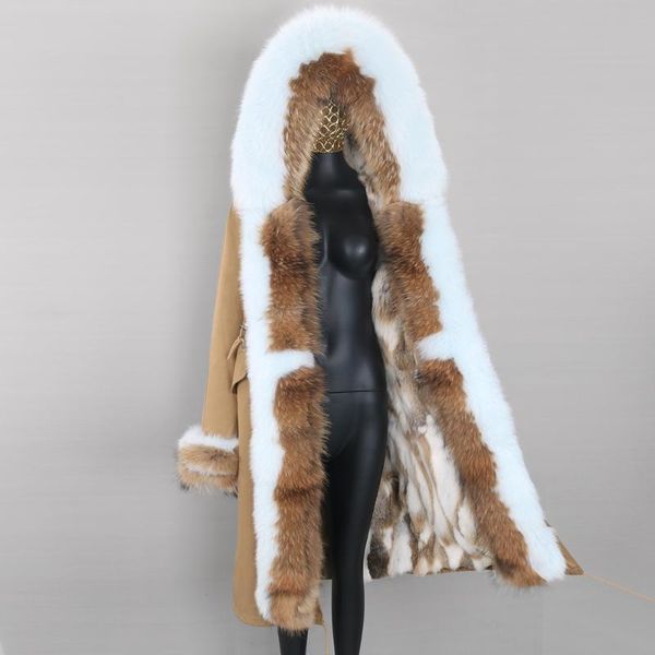 women's fur & faux 2021 winter jacket women real coat waterproof natural raccoon collar hooded x-long warm parka big detachabl, Black
women's fur & faux 2021 winter jacket women real coat waterproof natural raccoon collar hooded x-long warm parka big detachabl, Black