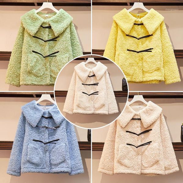 women's wool & blends autumn-winter korean version of lamb coat fur-in-one short plush woman, Black
women's wool & blends autumn-winter korean version of lamb coat fur-in-one short plush woman, Black
