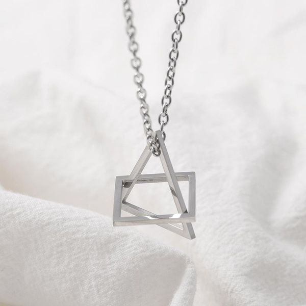 pendant necklaces trend creative geometric design triangle square simple hip hop style necklace women's party jewelry accessories gift, Silver
pendant necklaces trend creative geometric design triangle square simple hip hop style necklace women's party jewelry accessories gift, Silver