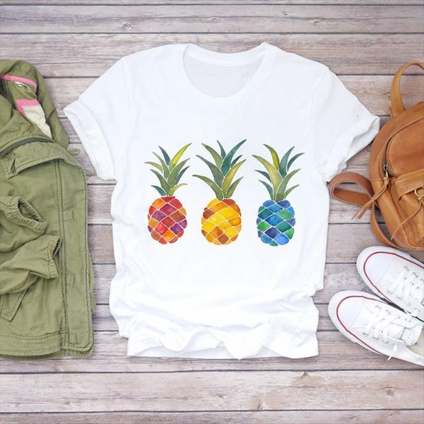 summer plaid pineapple sweet cute women t shirt fruit camisas graphic female tee, White
summer plaid pineapple sweet cute women t shirt fruit camisas graphic female tee, White