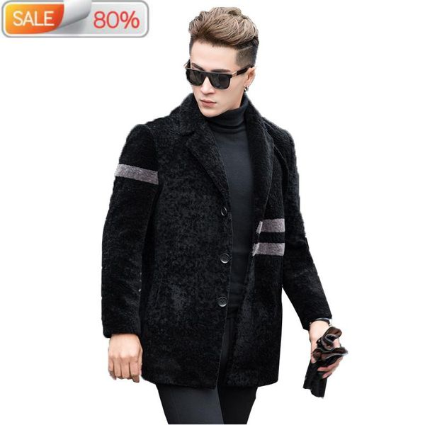 men's leather & faux real autumn winter sheep shearing wool jacket plus size long men fur coat ropa hombre invierno gya715 b21601, Black
men's leather & faux real autumn winter sheep shearing wool jacket plus size long men fur coat ropa hombre invierno gya715 b21601, Black