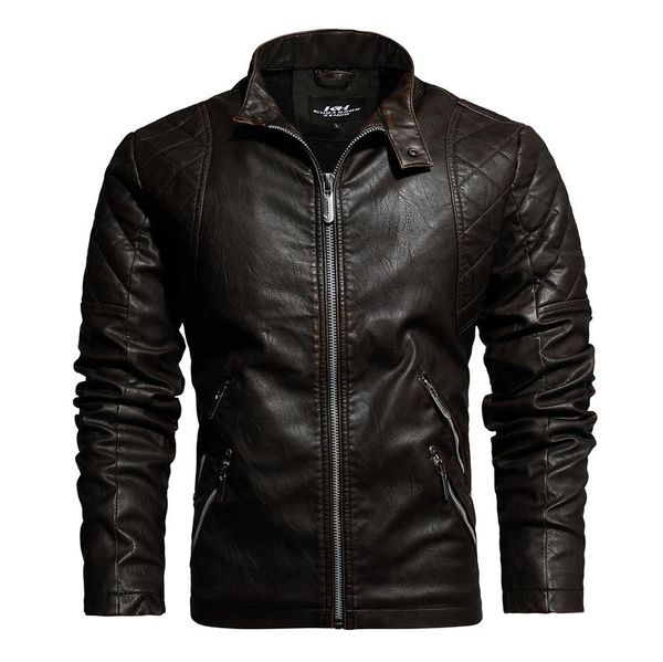 men's fur & faux autumn leather motorcycle jacket men fashion stand collar plus velvet zipper leatherette, Black
men's fur & faux autumn leather motorcycle jacket men fashion stand collar plus velvet zipper leatherette, Black