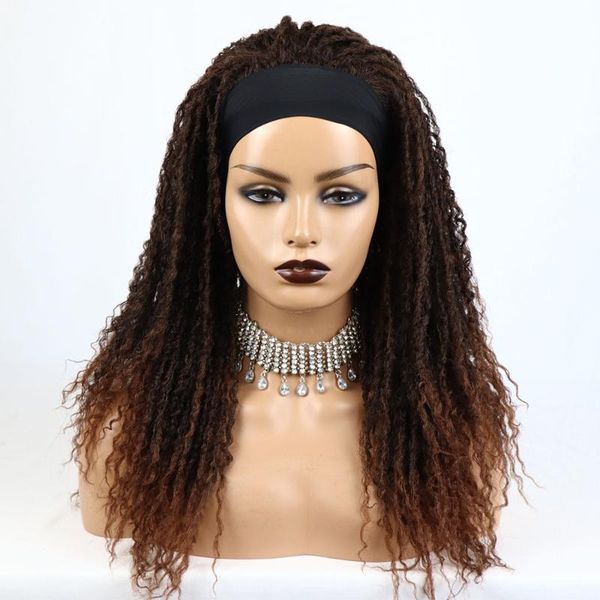 synthetic wigs headband long dreadlock hair ombre brown twist for black women daily use braided afro kinky curly
synthetic wigs headband long dreadlock hair ombre brown twist for black women daily use braided afro kinky curly