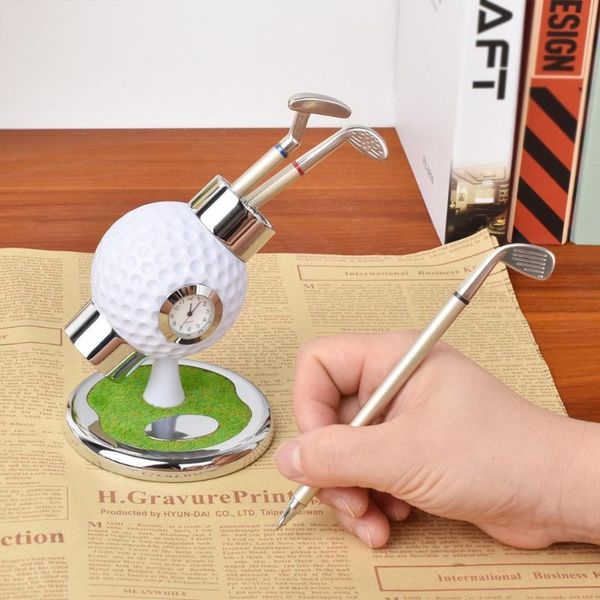 golf pen holder with clock office deskdecoration ball stand 3 color souvenirs unique gifts for golfer training aids
golf pen holder with clock office deskdecoration ball stand 3 color souvenirs unique gifts for golfer training aids