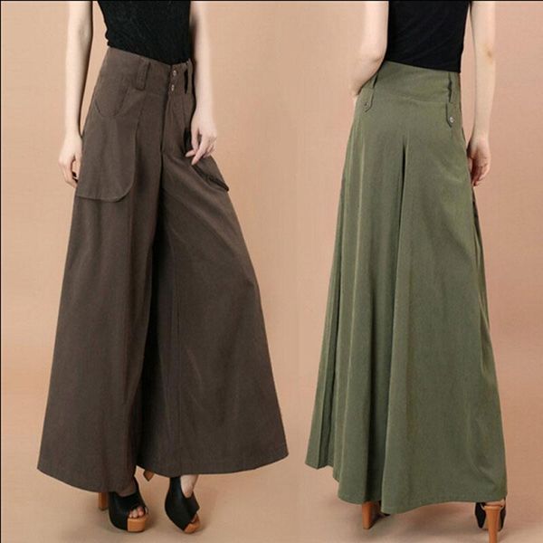 women's pants & capris plus size trousers slim and long culottes fashion wide leg, Black;white
women's pants & capris plus size trousers slim and long culottes fashion wide leg, Black;white