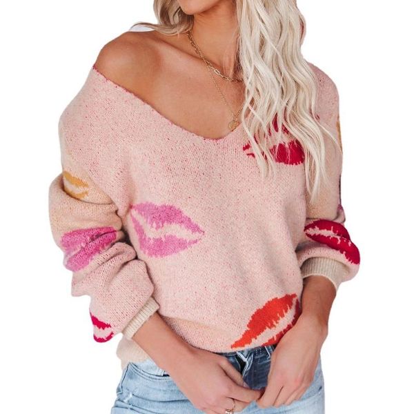 women's sweaters 2021 v word of lip fashionable dress euramerican fund autumn winter gets core yarn to cover sweater, White;black
women's sweaters 2021 v word of lip fashionable dress euramerican fund autumn winter gets core yarn to cover sweater, White;black