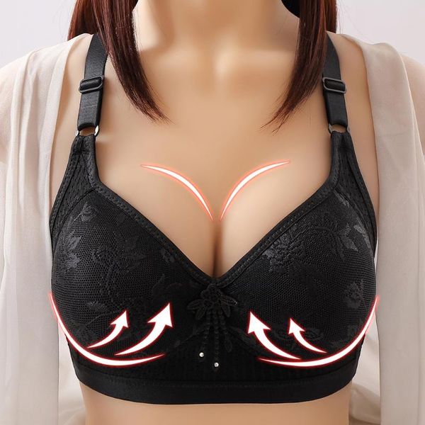 bras bra plus size women's bralette seamless harness push up comfortable female lingerie brassiere, Red;black
bras bra plus size women's bralette seamless harness push up comfortable female lingerie brassiere, Red;black