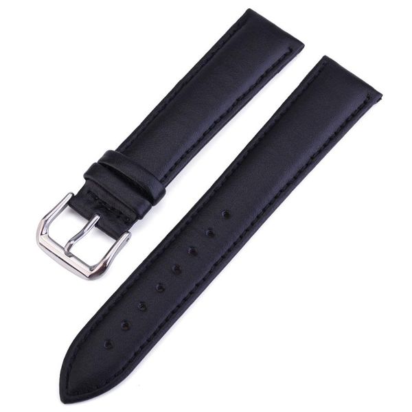 

watch bands leather watchband men women band 22mm 20mm 18mm 16mm 14mm 12mm wrist strap on belt watchbands bracelet metal buckle, Black;brown