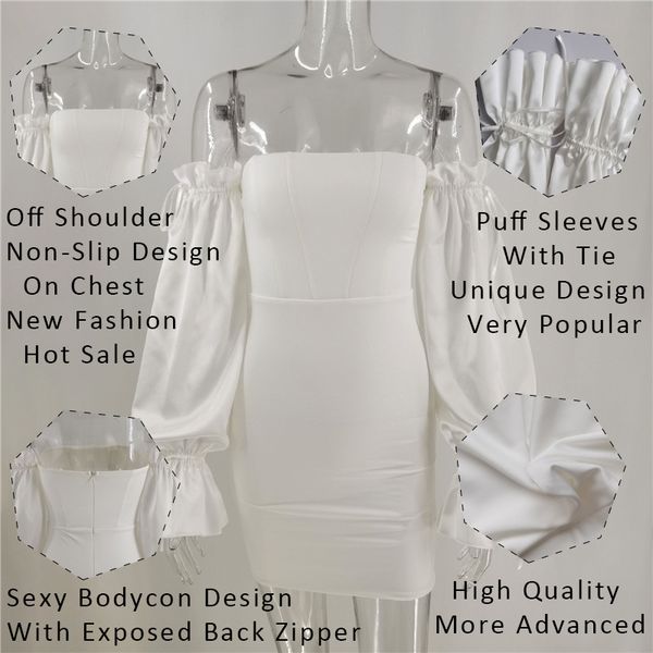 2021feditch 2021 satin white summer dress lantern sleeves mini dress women bodycon solid slim night club party dress vestidos, Black;gray
2021feditch 2021 satin white summer dress lantern sleeves mini dress women bodycon solid slim night club party dress vestidos, Black;gray