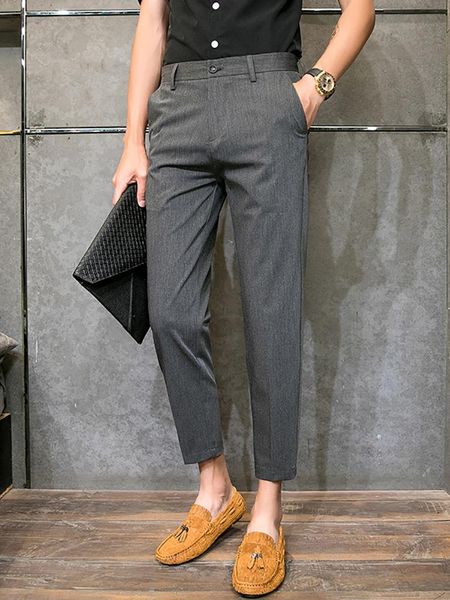 men's suits & blazers 2021 spring autumn fashion business casual trousers solid color dress pants slim fit male formal f145, White;black
men's suits & blazers 2021 spring autumn fashion business casual trousers solid color dress pants slim fit male formal f145, White;black