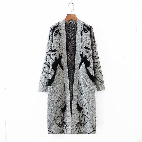 vintage woman grey embroidery long cardigan spring-autumn fashion soft v neck knitted sweaters ladies casual knitwear 210515, White
vintage woman grey embroidery long cardigan spring-autumn fashion soft v neck knitted sweaters ladies casual knitwear 210515, White