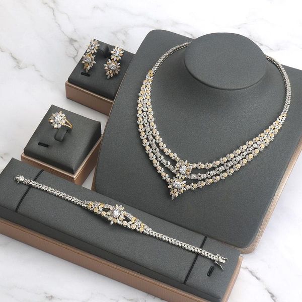 earrings & necklace tirim elegan fine jewelry sets cubic zirconia bridal bracelet ring dubai set for women wedding, Silver
earrings & necklace tirim elegan fine jewelry sets cubic zirconia bridal bracelet ring dubai set for women wedding, Silver