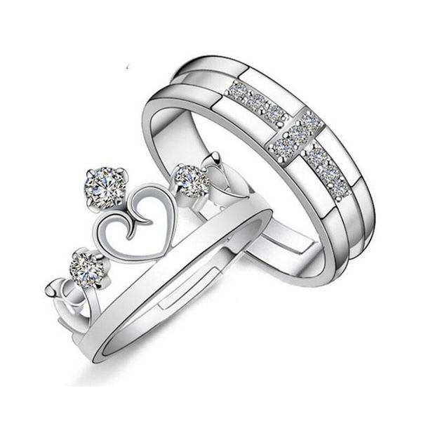 cluster rings cute crown heart zircon adjustable ring hollow endless love lovers couples for women men engagement wedding jewelry gifts, Golden;silver
cluster rings cute crown heart zircon adjustable ring hollow endless love lovers couples for women men engagement wedding jewelry gifts, Golden;silver