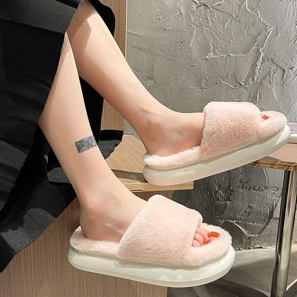 sandals thick-bottomed women's cotton shoes winter fur laides outer wear warm plush female footwear fashion slippers, Black
sandals thick-bottomed women's cotton shoes winter fur laides outer wear warm plush female footwear fashion slippers, Black
