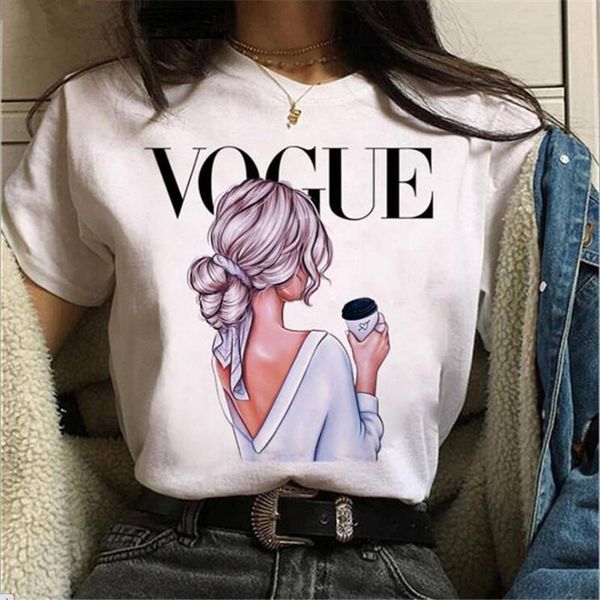 fashion summer short sleeve t shirt women girls graphic cute vogue tee female women's t-shirt, White
fashion summer short sleeve t shirt women girls graphic cute vogue tee female women's t-shirt, White