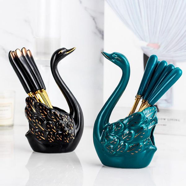 forks fruit fork set 6pcs forks+ceramic swan holder home office cafe shop deskdecoration accessories kitchen tool for dessert cake
forks fruit fork set 6pcs forks+ceramic swan holder home office cafe shop deskdecoration accessories kitchen tool for dessert cake