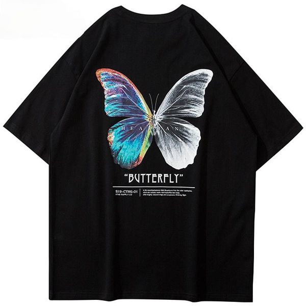 hip hop oversize t shirt men 2021 streetwear harajuku color butterfly tshirt short sleeve cotton loose hiphop t-shirt plus size men's t, White;black
hip hop oversize t shirt men 2021 streetwear harajuku color butterfly tshirt short sleeve cotton loose hiphop t-shirt plus size men's t, White;black