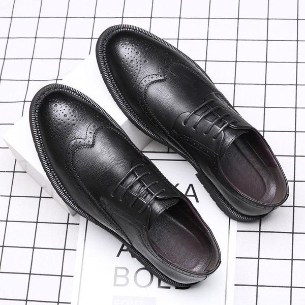 fashion genuine leather shoes men formal dress british gentleman brogue lace-up oxfords, Black
fashion genuine leather shoes men formal dress british gentleman brogue lace-up oxfords, Black