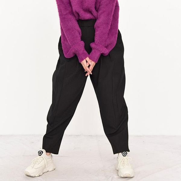 women's pants & capris waist high elastic black long spliced harem trousers loose fit women fashion tide spring autumn 2021 1y87701, Black;white
women's pants & capris waist high elastic black long spliced harem trousers loose fit women fashion tide spring autumn 2021 1y87701, Black;white
