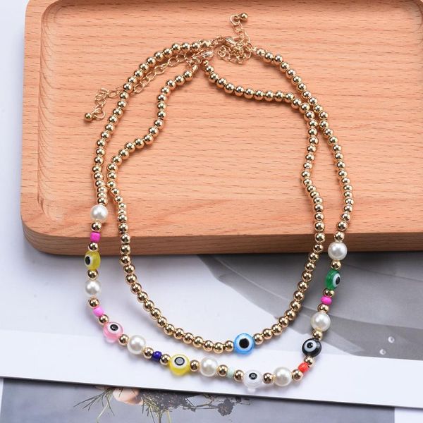 chokers double layer beaded choker necklace women gold metal acrylic eyes beads pearl handmdae jewelry kids gift, Golden;silver
chokers double layer beaded choker necklace women gold metal acrylic eyes beads pearl handmdae jewelry kids gift, Golden;silver