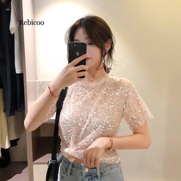 women's blouses & shirts short sleeve woman trendy hollow yarn with super fairy sequins and grade westernized small shirt fashion st, White
women's blouses & shirts short sleeve woman trendy hollow yarn with super fairy sequins and grade westernized small shirt fashion st, White