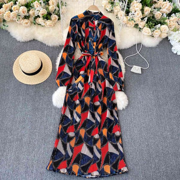 dresses vintage print pleated maxi women korean fashion lace up a-line party autumn design chic holiday long, Black;gray
dresses vintage print pleated maxi women korean fashion lace up a-line party autumn design chic holiday long, Black;gray