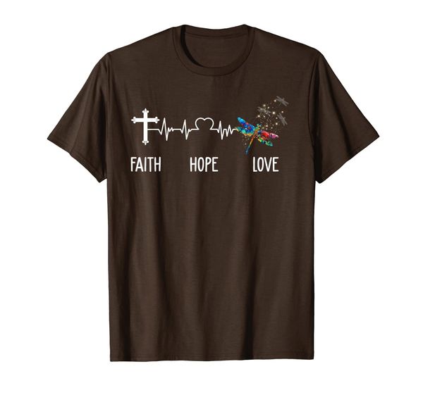 faith hope love dragonfly tshirt, White;black
