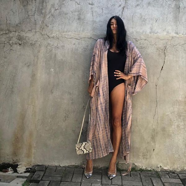 sunscreen clothing with print shirt long-sleeved beach vacation bikini jacket coverall cover up women's swimwear, White;black
sunscreen clothing with print shirt long-sleeved beach vacation bikini jacket coverall cover up women's swimwear, White;black
