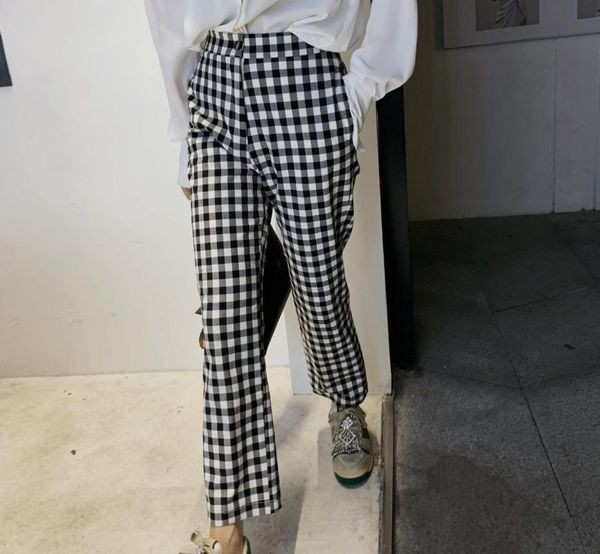 autumn winter plaided casual straight suit pants trousers for woman clothing luxury designer stylish women's & capris, Black;white
autumn winter plaided casual straight suit pants trousers for woman clothing luxury designer stylish women's & capris, Black;white