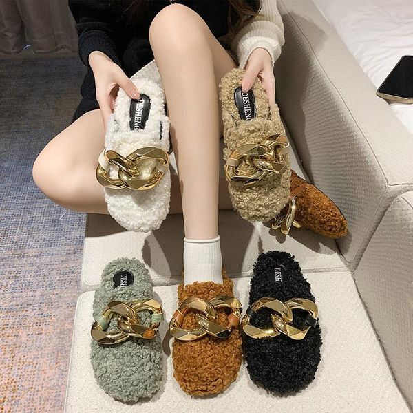 slippers home women's female shoes cover toe loafers slides fur flip flops flock massage 2021 flat plush fabric pu rome basic, Black
slippers home women's female shoes cover toe loafers slides fur flip flops flock massage 2021 flat plush fabric pu rome basic, Black