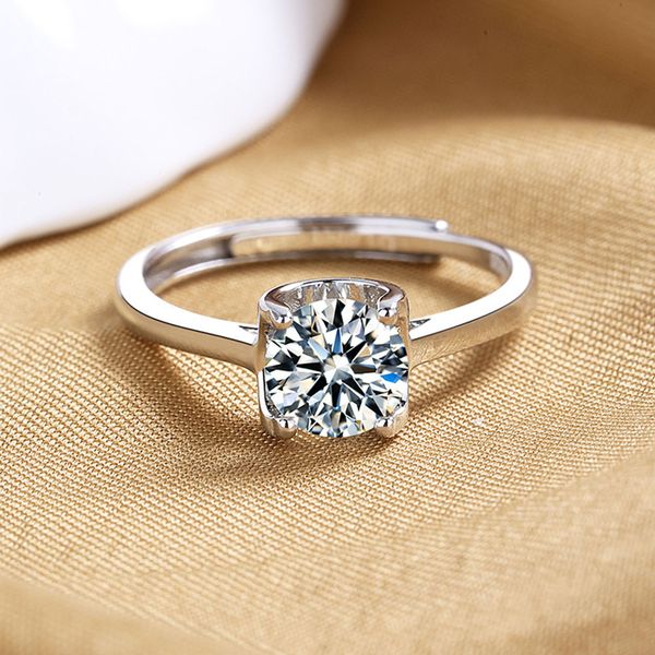 6.5mm 1 ct moissanite stone ring solid real 925 silver elegant adjustable size wedding bridal fine jewelry, Golden;silver
6.5mm 1 ct moissanite stone ring solid real 925 silver elegant adjustable size wedding bridal fine jewelry, Golden;silver