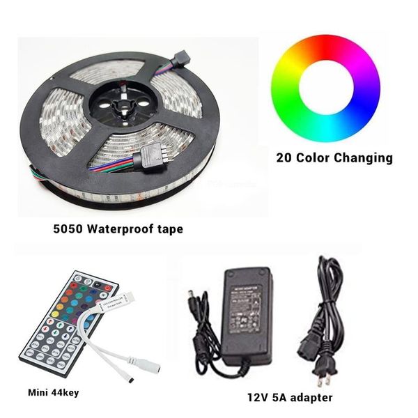 strips rgb led strip light smd 5m flexible tape diode ribbon with mini 44 keys controller dc 12v 5a adapter set
strips rgb led strip light smd 5m flexible tape diode ribbon with mini 44 keys controller dc 12v 5a adapter set