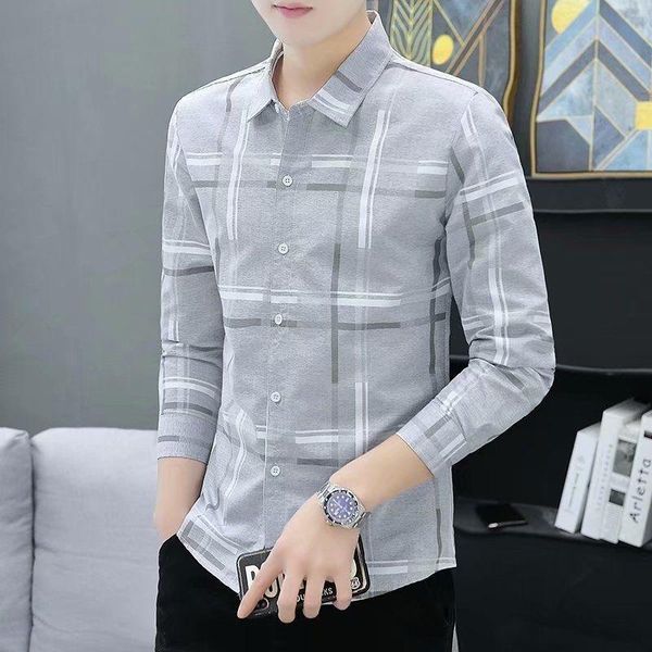 men's casual shirts long sleeve shirt fashion brand slim spring handsome business dress korean clothes versatile inch, White;black
men's casual shirts long sleeve shirt fashion brand slim spring handsome business dress korean clothes versatile inch, White;black