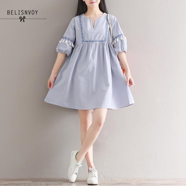 party dresses mori girl summer women cute mini dress v-neck casual loose vestidos de festa short sleeve cotton linen dres with tassel, White;black
party dresses mori girl summer women cute mini dress v-neck casual loose vestidos de festa short sleeve cotton linen dres with tassel, White;black