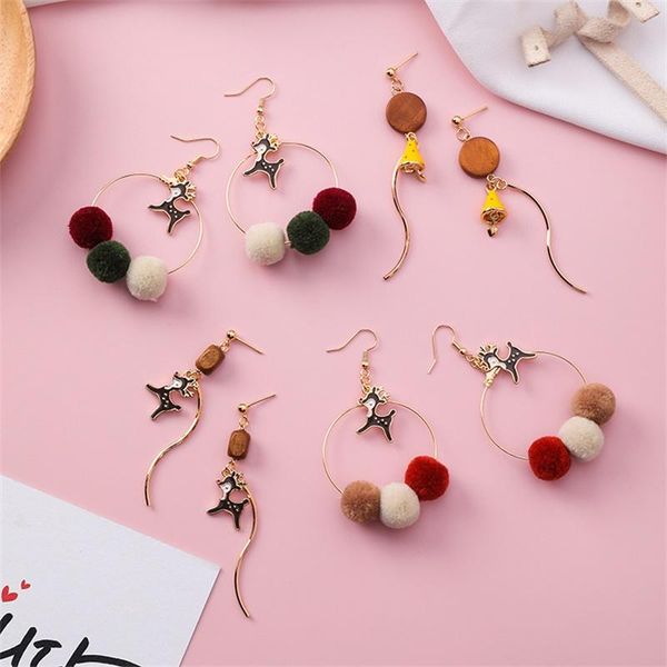 dangle & chandelier 3* korean cartoon cute animal deer drip color hair ball earrings wild bell wood spiral drop oil geometric lady jewelry, Silver
dangle & chandelier 3* korean cartoon cute animal deer drip color hair ball earrings wild bell wood spiral drop oil geometric lady jewelry, Silver