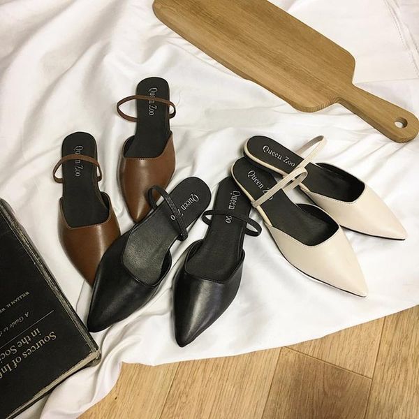 slippers close toe shallow flats mules slides summer women shoes brief solid pointed two-ways sandals retro slingback ladies, Black
slippers close toe shallow flats mules slides summer women shoes brief solid pointed two-ways sandals retro slingback ladies, Black